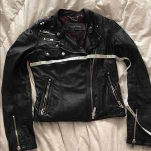 Leather Motorcycle style Jacket